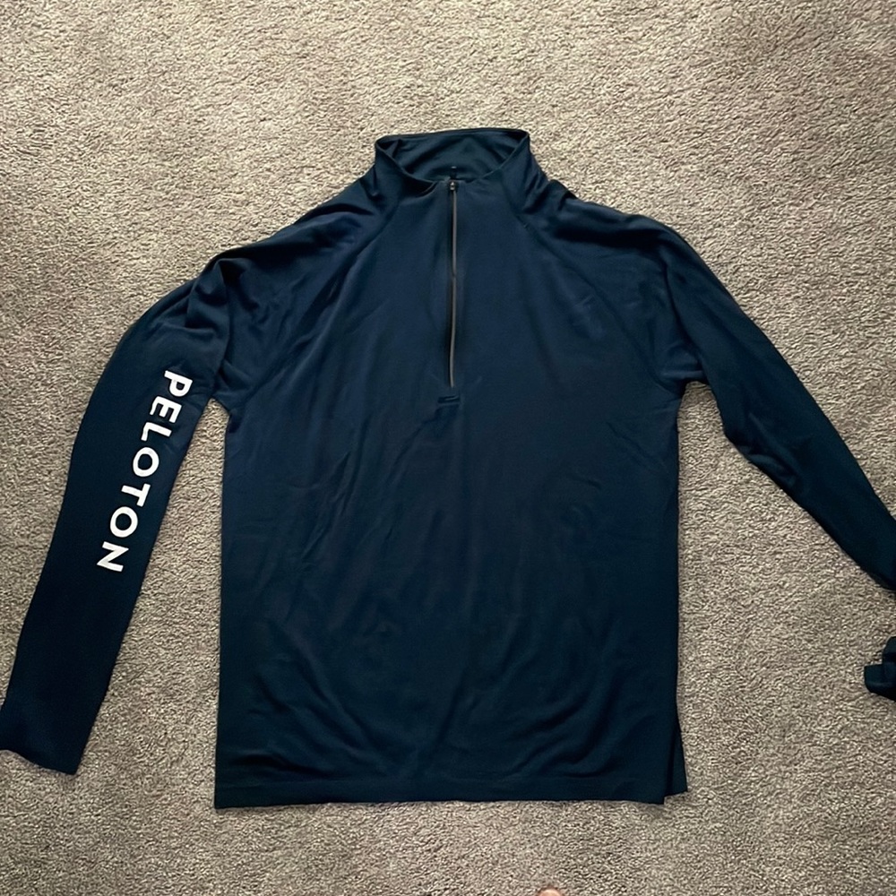Lululemon Peloton Navy Lightweight Quarter Workout Quarter Zip